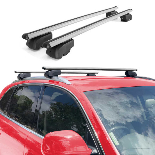 Omac USA Roof Rack Cross Bars Luggage Carrier for SUV – Fits with 2011-2016 Kia Sportage (2 Pcs, Silver, Aluminum)