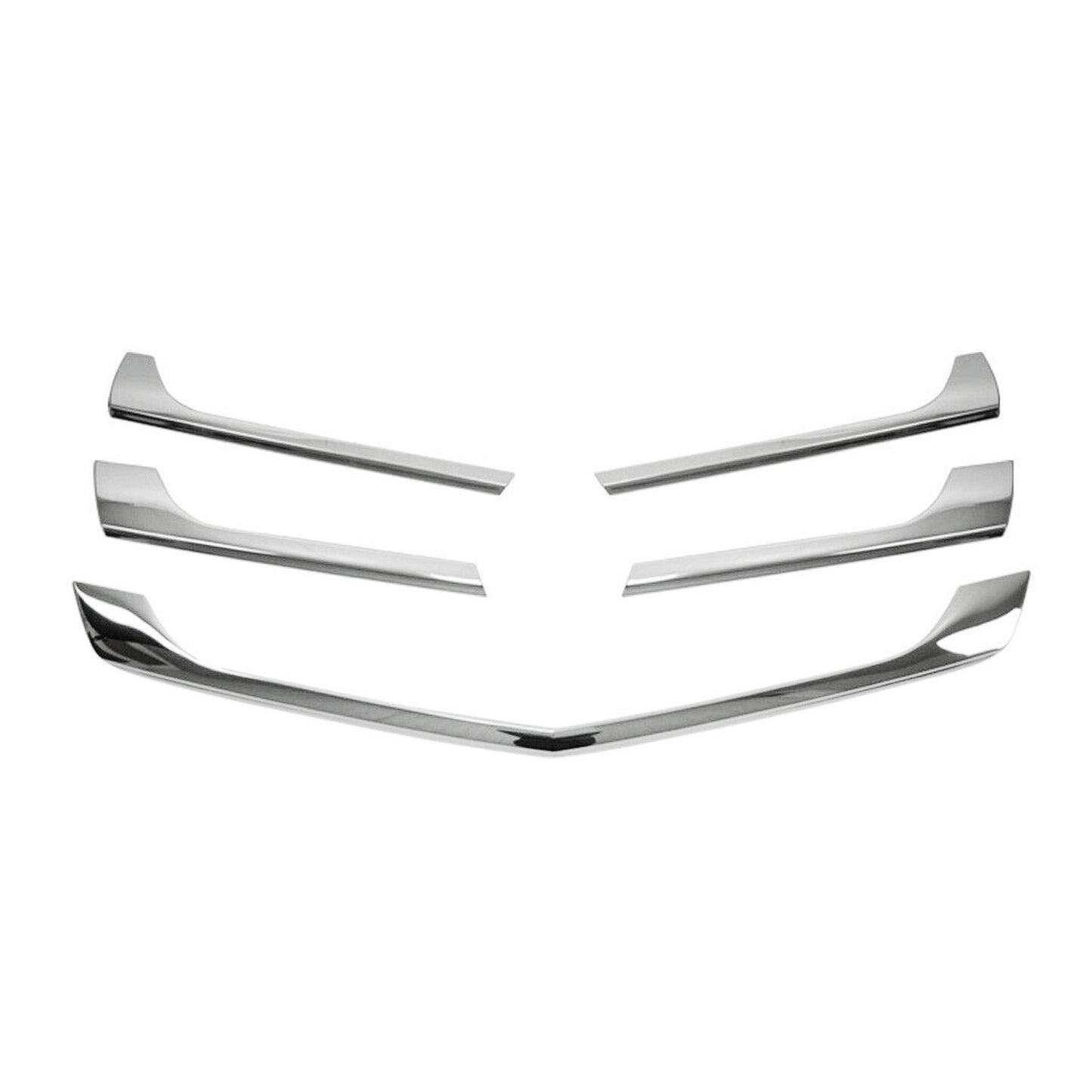 OMAC USA Front Bumper Grill Trim for Van – Fits 2014–2018 Mercedes Sprinter W906 – Stainless Steel Chrome Molding, Silver 5-Pc