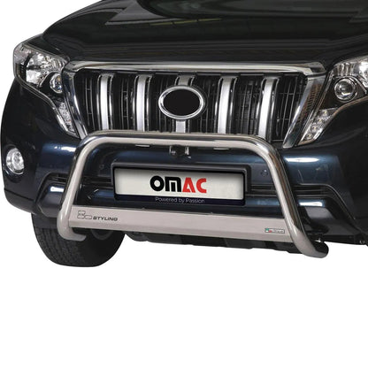 OMAC USA Bull Bar Push Front Bumper Grille for SUV – Fits 2014-2019 Lexus GX460 – Heavy Duty Steel, Silver (1 Pc)