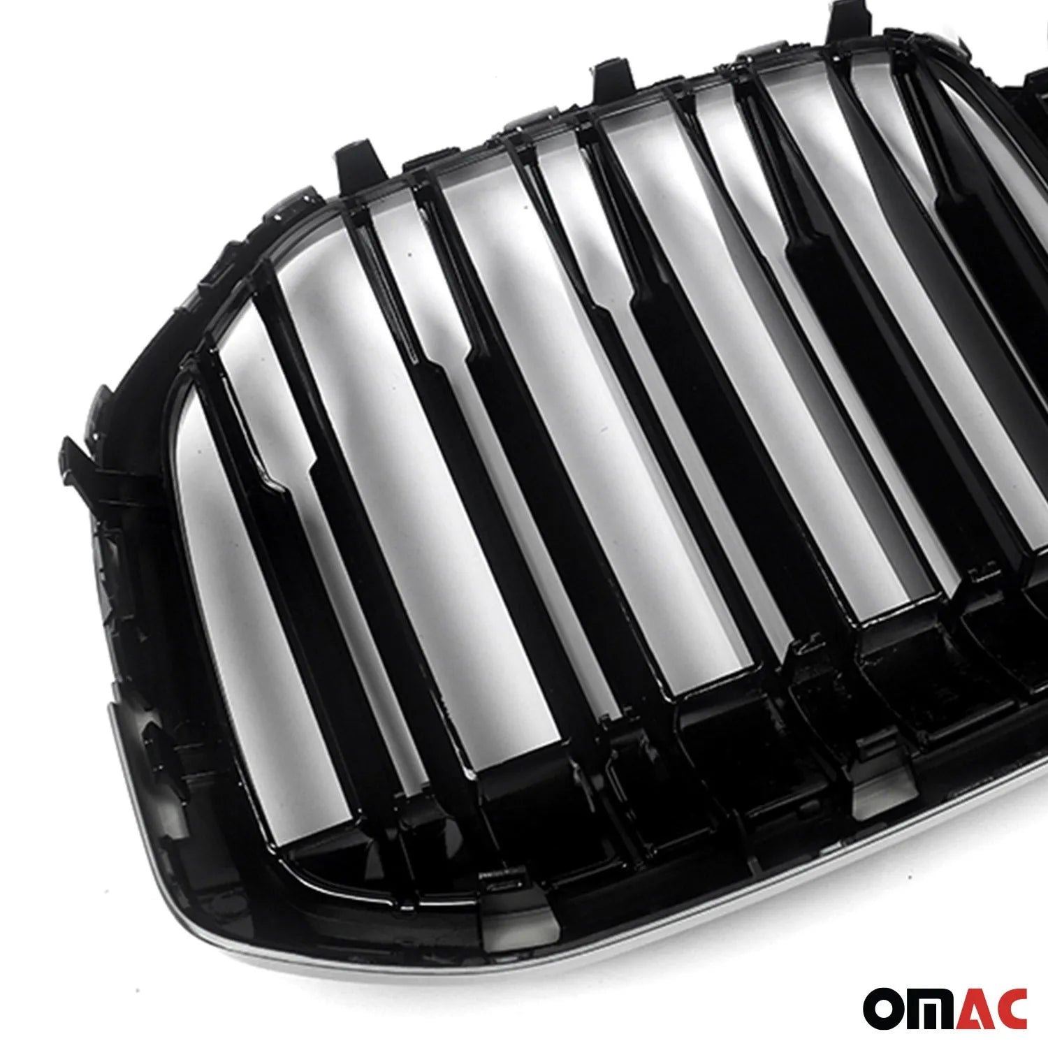 OMAC USA Front Kidney Grille for BMW X7, durable gloss black grille replacement for 2018-2022 G07 models.
