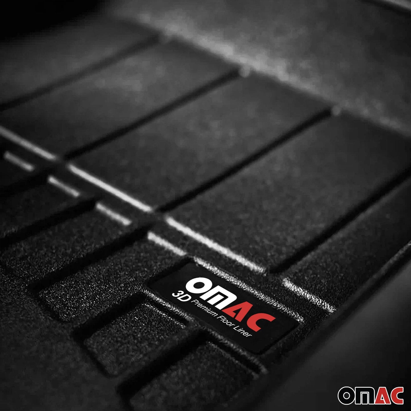 OMAC USA Premium Floor Mats Liners for Cars – Fits 2004-2014 Ford Mustang (Black, 4 Pcs, All Weather Heavy Duty)