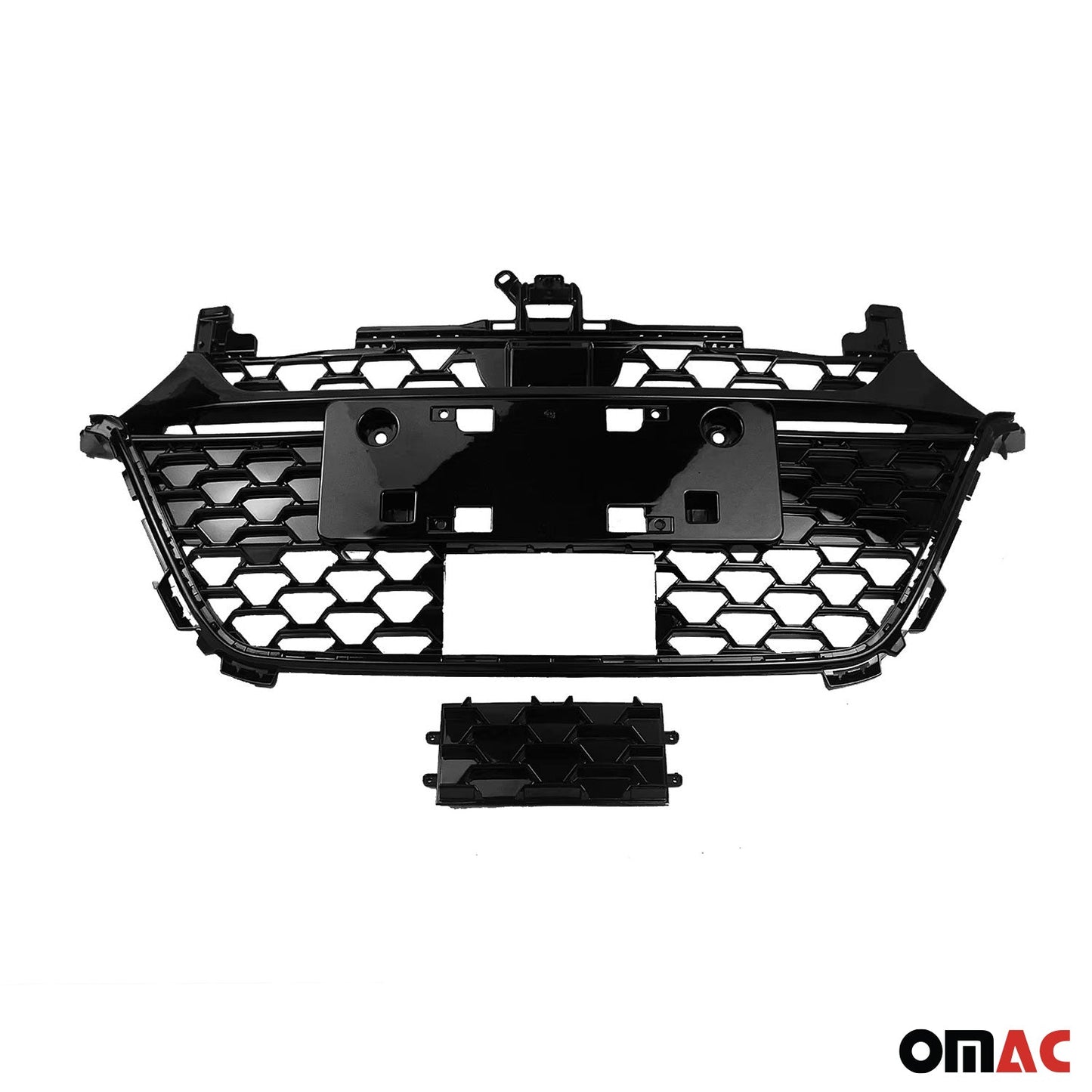 OMAC USA Front Grille Set for Sedan – Fits 2021-2022 Honda Accord FL – Chrome & Black Style Exterior Upgrade