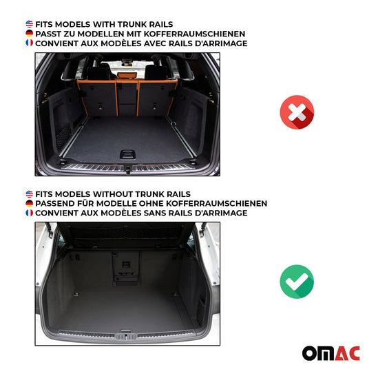 OMAC USA Premium Cargo Liner Trunk Rubber Mat for SUV – Fits with 2014-2018 BMW X5 F15 / F85 – All Weather Heavy Duty, Black (1 Pc)