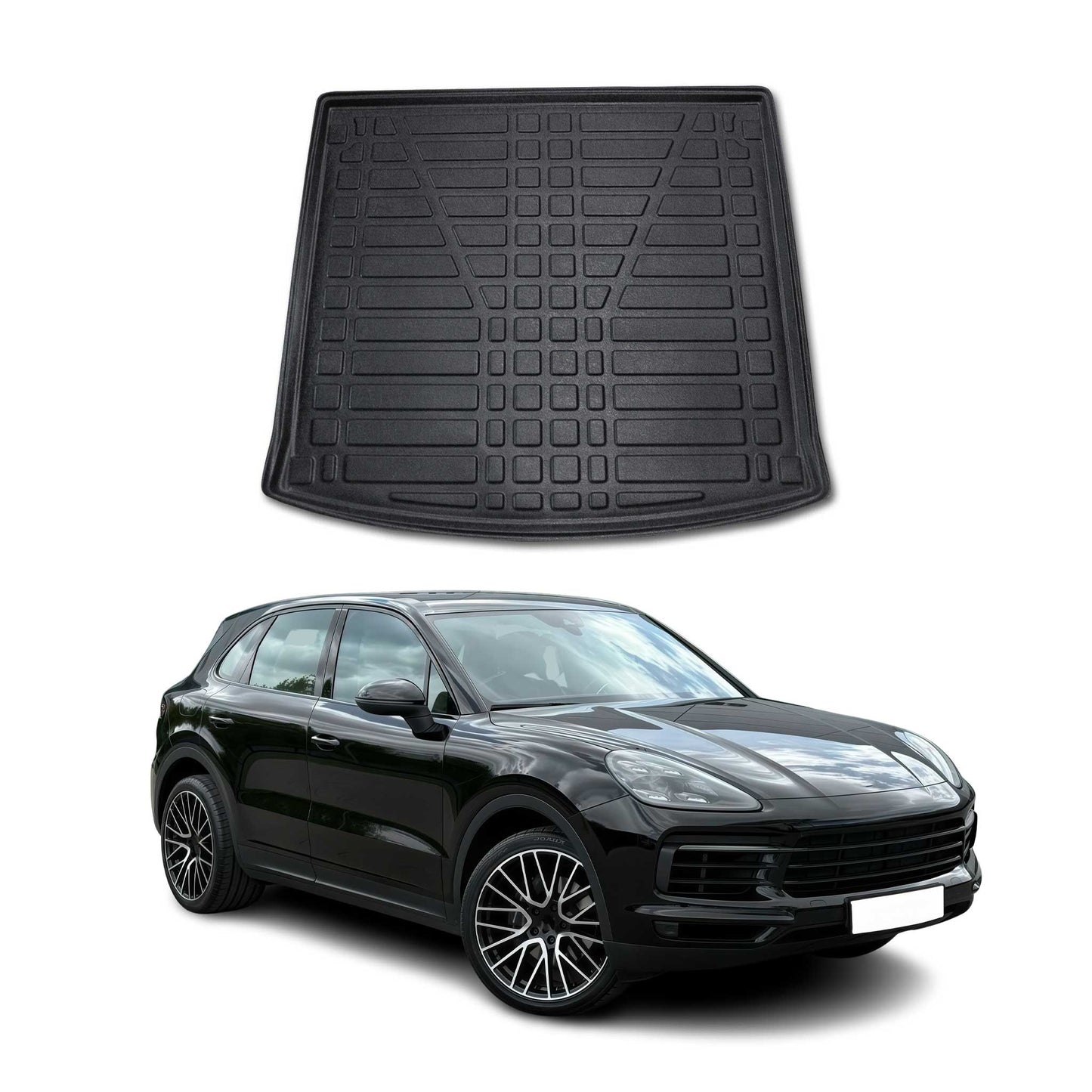 OMAC USA Cargo Liner Trunk Mat All Weather for SUV – Fits with 2019-2025 Porsche Cayenne – Black (1 Pc)