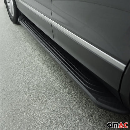 Omac USA Aluminum Running Boards, Side Steps for SUV – Fits with 2009-2020 Dodge Journey – Black (2 Pcs)