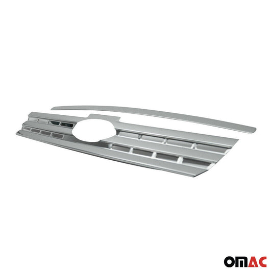 OMAC USA Front Bumper Grill Trim Molding for Cars – Fits 2010–2013 Ford Transit Connect - 2Pcs (Stainless Steel, Chrome)