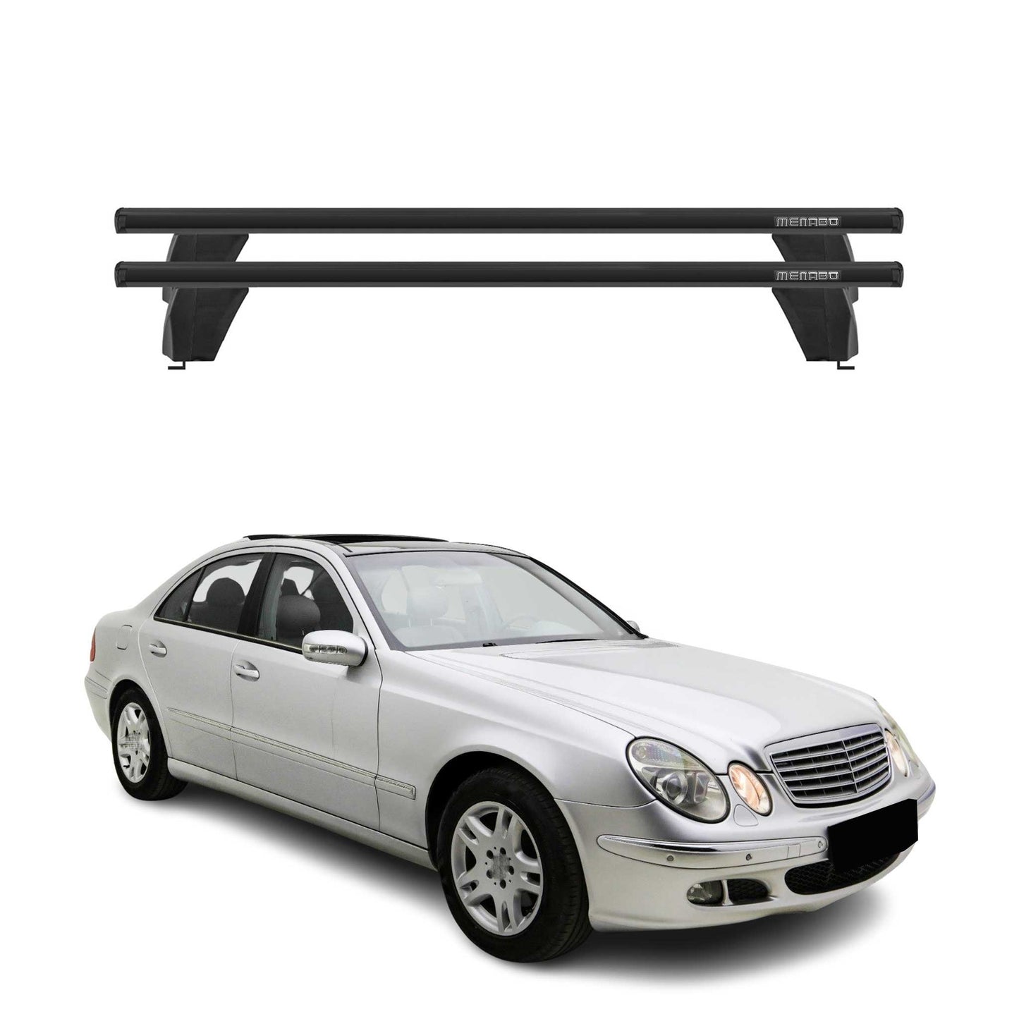 OMAC USA Roof Rack Cross Bars for Car – Fits 2004-2009 Mercedes E-Class roof rack cross bars.