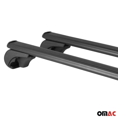 Omac USA Roof Rack Cross Bars Luggage Carrier for Van – Fits with 2001-2007 Dodge Grand Caravan (2 Pcs, Black, Aluminum)