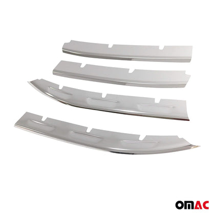 OMAC USA Front Bumper Grill Trim Molding for SUVs – Fits 2022–2024 Volkswagen Tiguan - 4Pcs (Stainless Steel, Chrome)