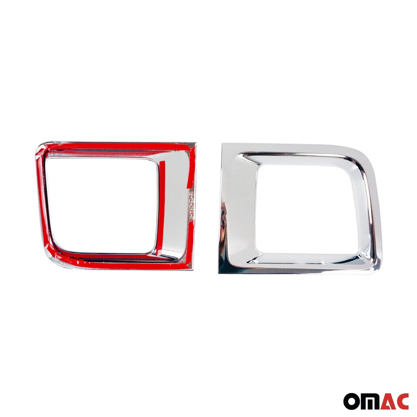 OMAC USA Front Bumper Grill Frame Molding Trim – Fits 2015–2018 Jeep Renegade – ABS Chrome, Silver, 2 Pcs