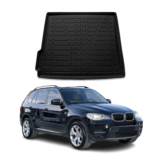 OMAC USA Cargo Liner Trunk Mat All Weather for SUV – Fits with 2007-2013 BMW X5 E70 – Black (1 Pc)