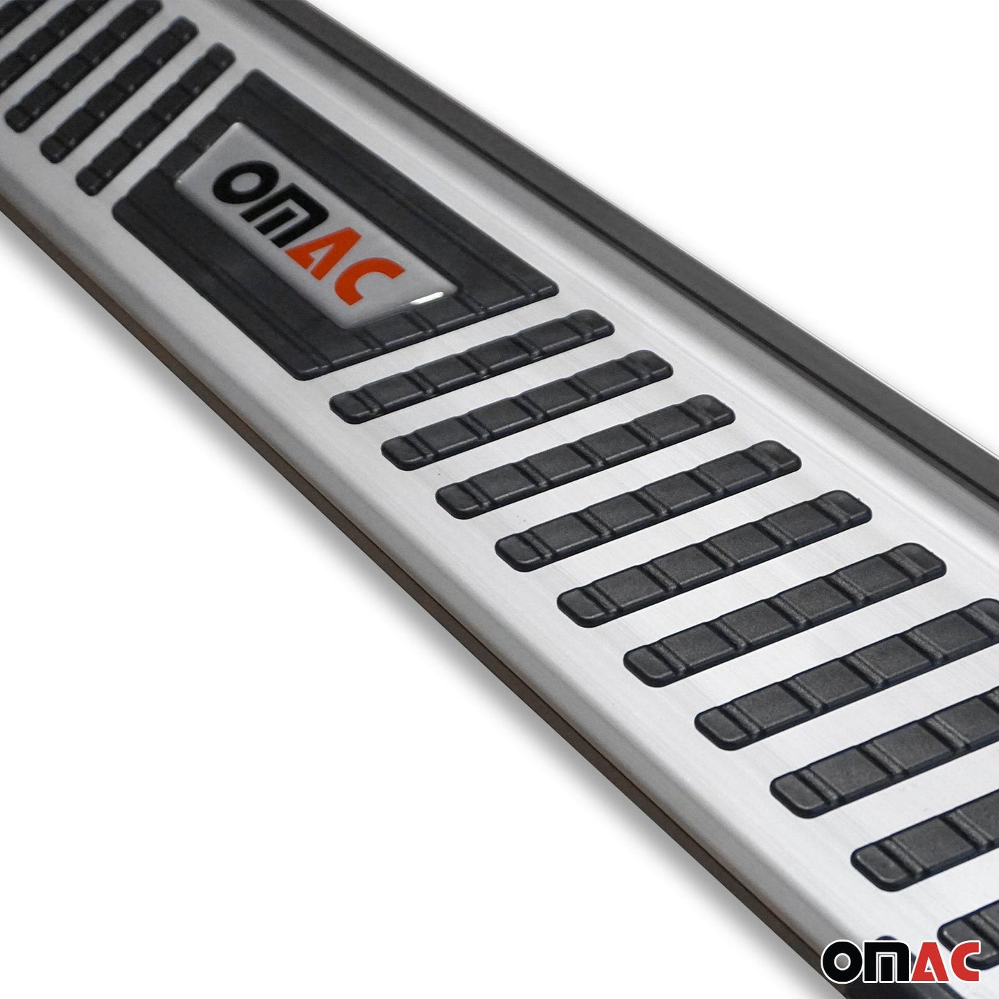 Omac USA Aluminum Running Boards, Side Steps for SUV – Fits with 2002-2007 Jeep Liberty – Silver & Black (2 Pcs)