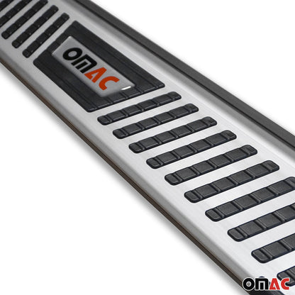 Omac USA Aluminum Running Boards, Side Steps for SUV – Fits with 2002-2007 Jeep Liberty – Silver & Black (2 Pcs)