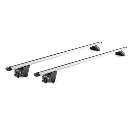 OMAC USA Roof Rack Cross Bars 47" Luggage Carrier for Flush Roof Rails – Aluminium Silver (2 Pcs)
