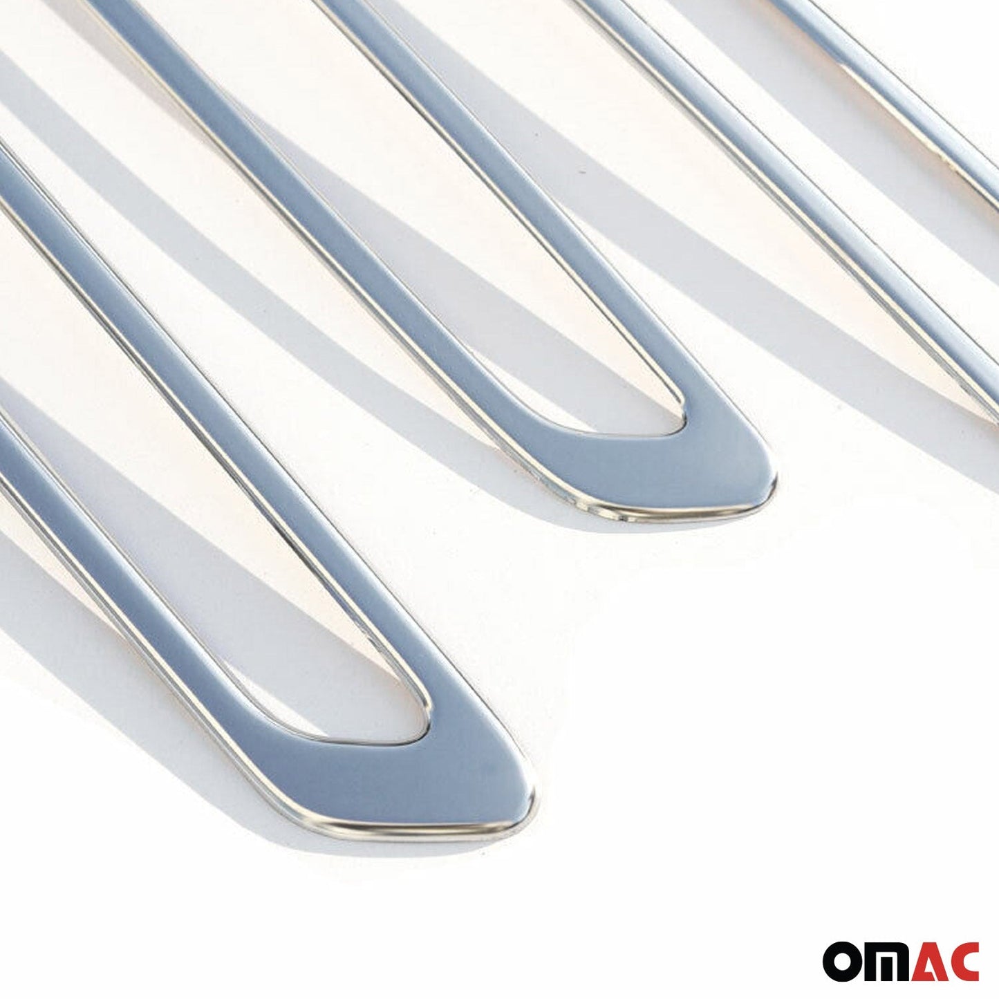 OMAC USA Front Bumper Grille Trim – Fits 2015–2020 Ford Transit 150/250/350 – Stainless Steel Chrome Mirror Finish, 3 Pcs