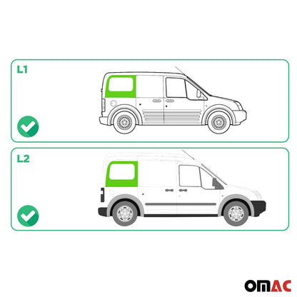OMAC USA Right Sliding Door Window Glass – Fits 2010–2013 Ford Transit Connect L1/L2 – Black Tempered Auto Glass Replacement (1 Pc)