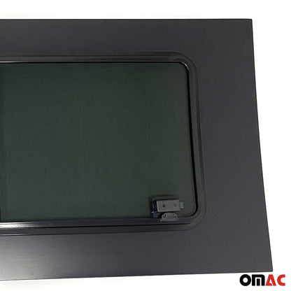 OMAC USA Sliding Window Glass Front Left Side – Fits 2014–2024 RAM ProMaster L2/L3/L4 – Black Tempered Auto Glass Replacement (1 Pc)