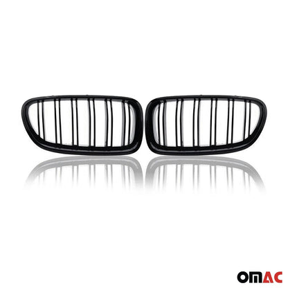 OMAC USA Front Kidney Grille Set – Fits 2011–2017 BMW 5 Series F10/M5 – Gloss Black, 2 Pcs