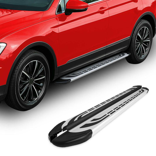Omac USA Aluminum Running Boards, Side Steps for SUV – Fits with 2007-2015 Mazda CX-9 – Silver (2 Pcs)