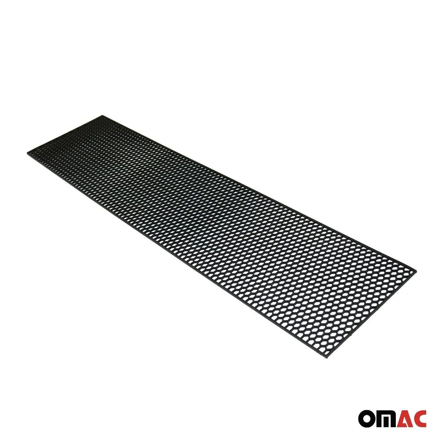 OMAC USA Trimmable Honeycomb Mesh Grille Insert – Universal Fit Front Bumper/Spoiler – Black ABS Plastic, 39.37"x9.44"