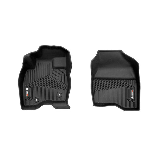 OMAC USA Premium Floor Mats Liners for SUV – Fits 2016–2019 Ford Explorer – Front Row All Weather Heavy Duty Black