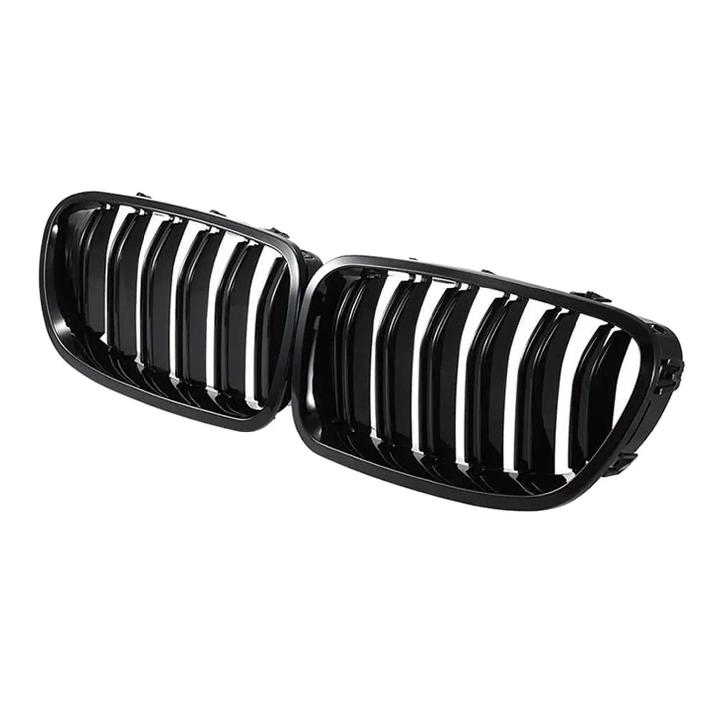 OMAC USA Front Kidney Grille Set – Fits 2011–2017 BMW 5 Series F10/M5 – Gloss Black, 2 Pcs
