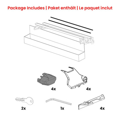 OMAC USA Roof Rack Cross Bars 47" Luggage Carrier for Flush Roof Rails – Aluminium Silver (2 Pcs)
