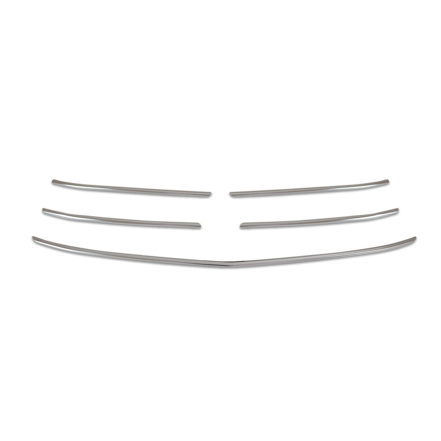 OMAC USA Front Bumper Grill Trim for Van – Fits 2021–2024 Mercedes Metris – Stainless Steel Chrome Molding, Silver 5-Pc