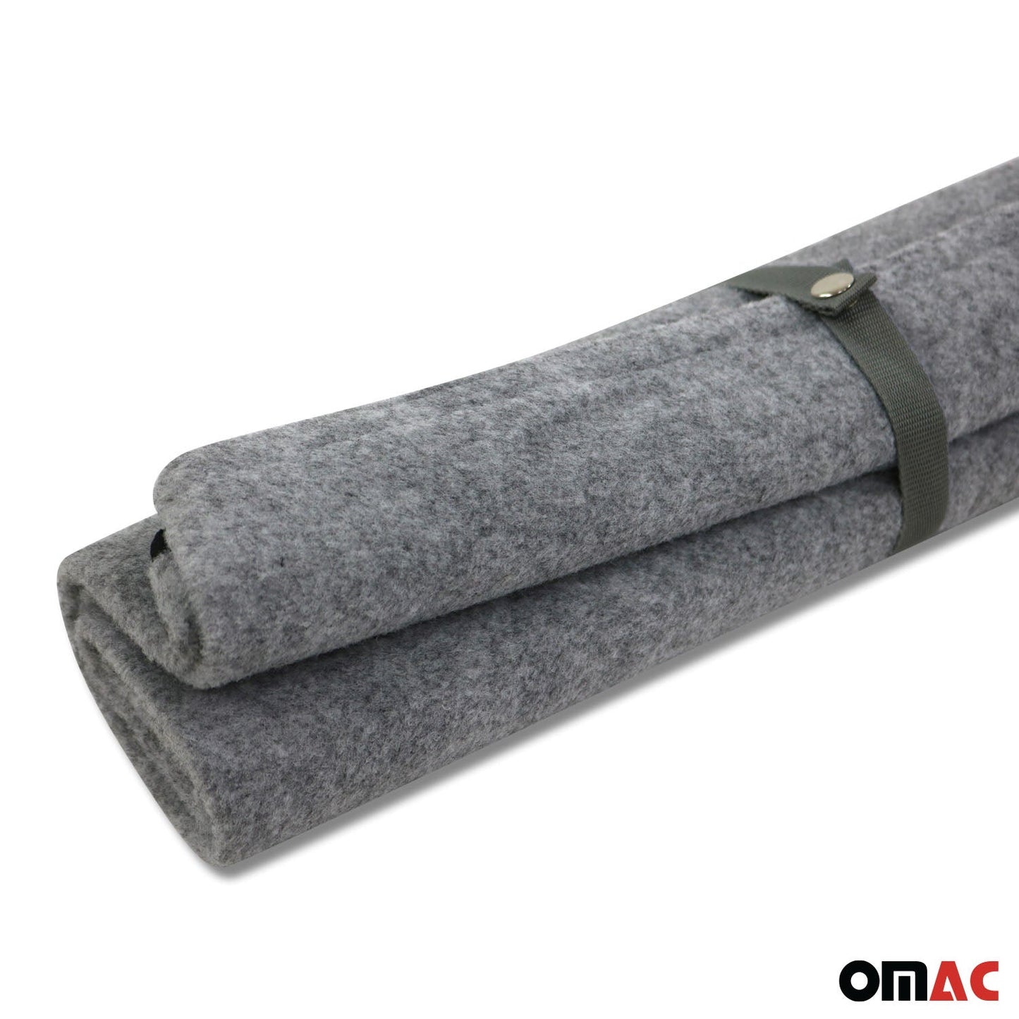 OMAC USA Rear Bumper Protector & Cargo Liner – Universal Fit Truck & Car – Fabric Pet Trunk Mat, Grey (1 Pc)