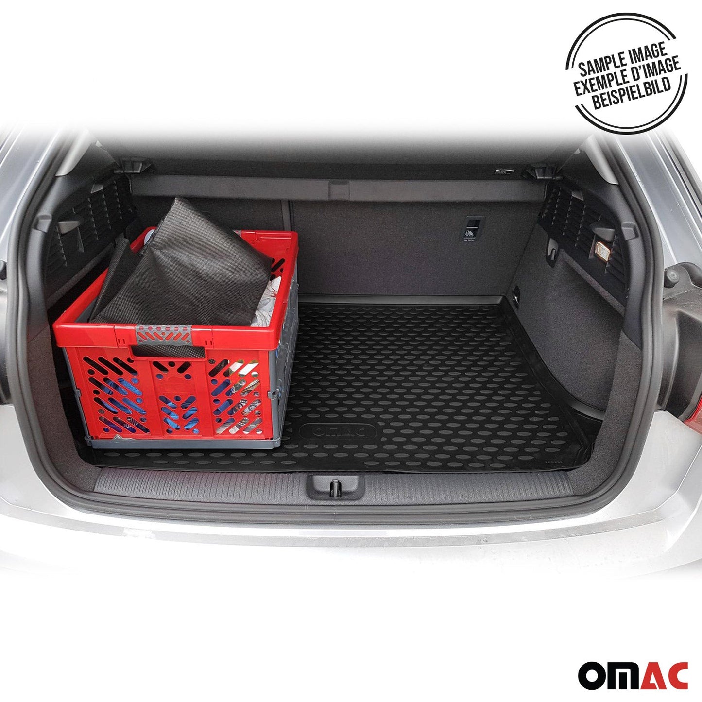OMAC USA Cargo Liner Trunk Mat All Weather for SUV – Fits with 2003-2011 Honda Element – Black (1 Pc)