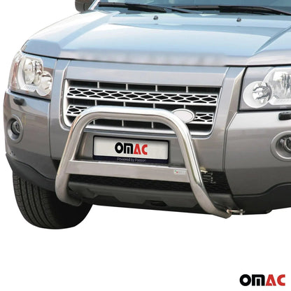 OMAC USA Bull Bar Push Front Bumper Grille for Land Rover LR2 2008-2015 – Stainless Steel Silver, 1 Pc