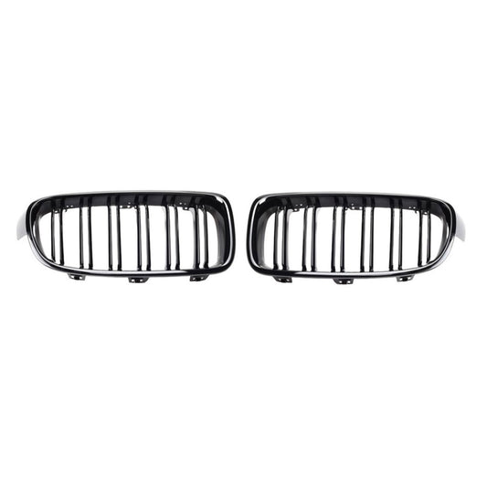 OMAC USA Front Kidney Grille – Fits 2012–2019 BMW 3 Series F30/F31 – M3 Style Gloss Black Dual Slat Replacement