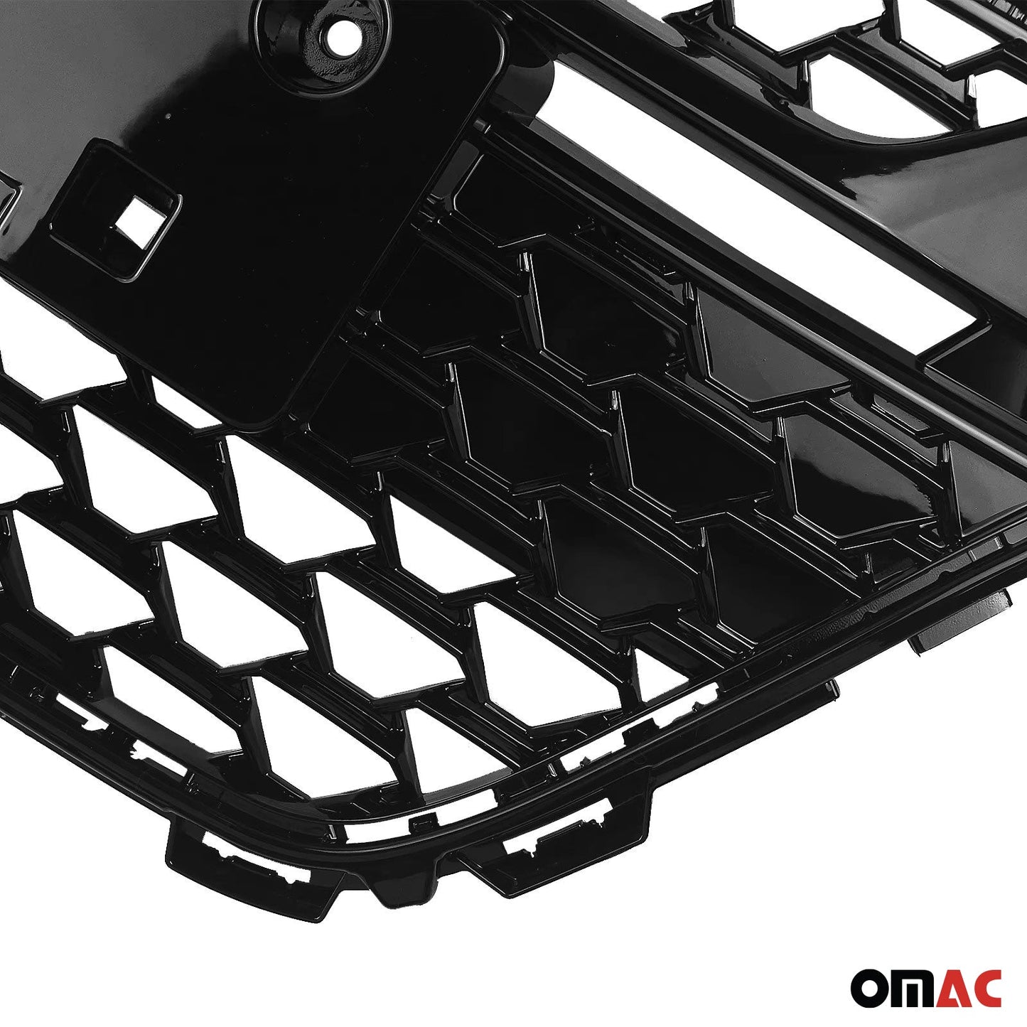 OMAC USA Front Grille Set for Sedan – Fits 2021-2022 Honda Accord FL – Chrome & Black Style Exterior Upgrade