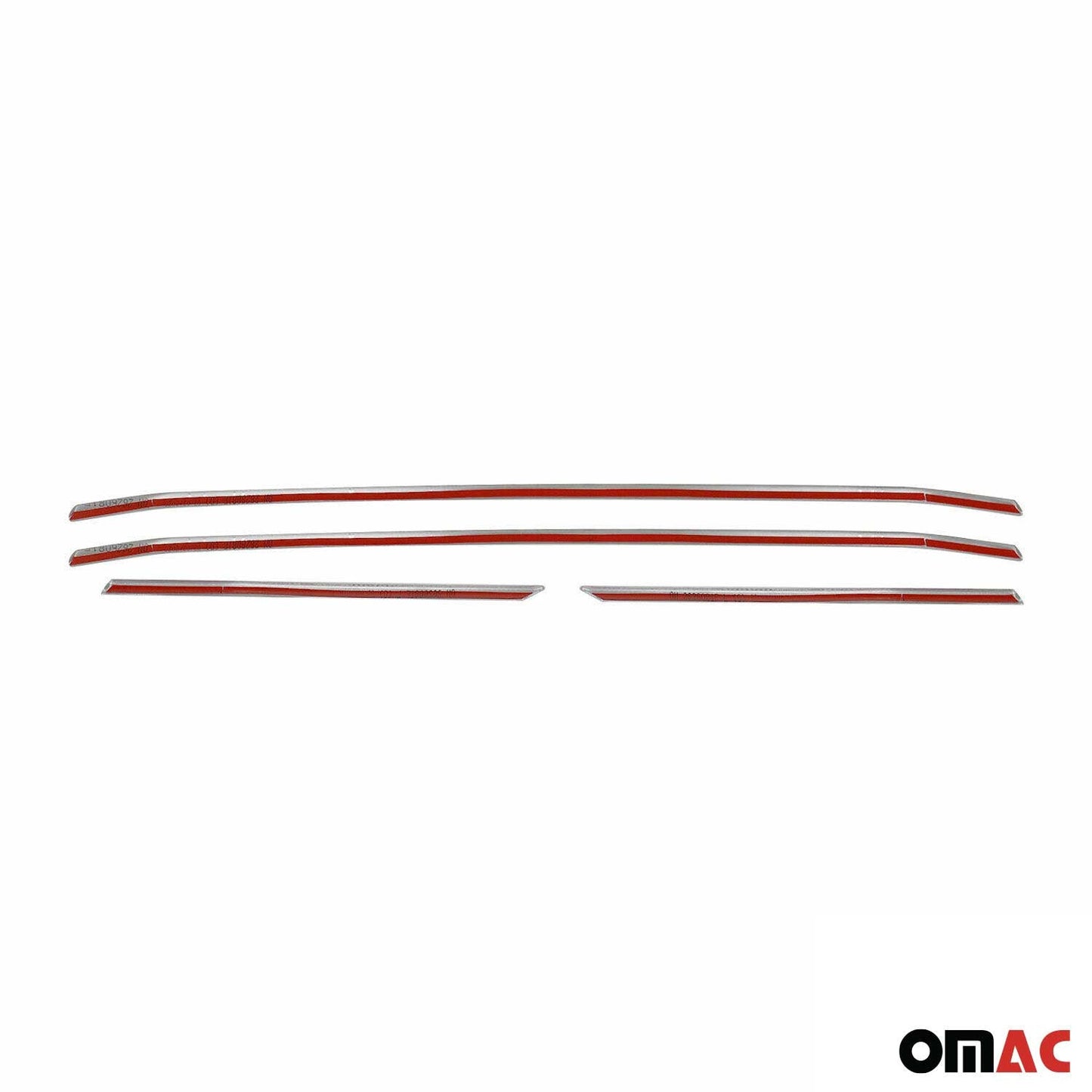 OMAC USA Front Bumper Grill Trim Molding for Van – Fits 2021-2025 Ford Transit – Stainless Steel Chrome Mirror Finish, Silver (4 Pcs)