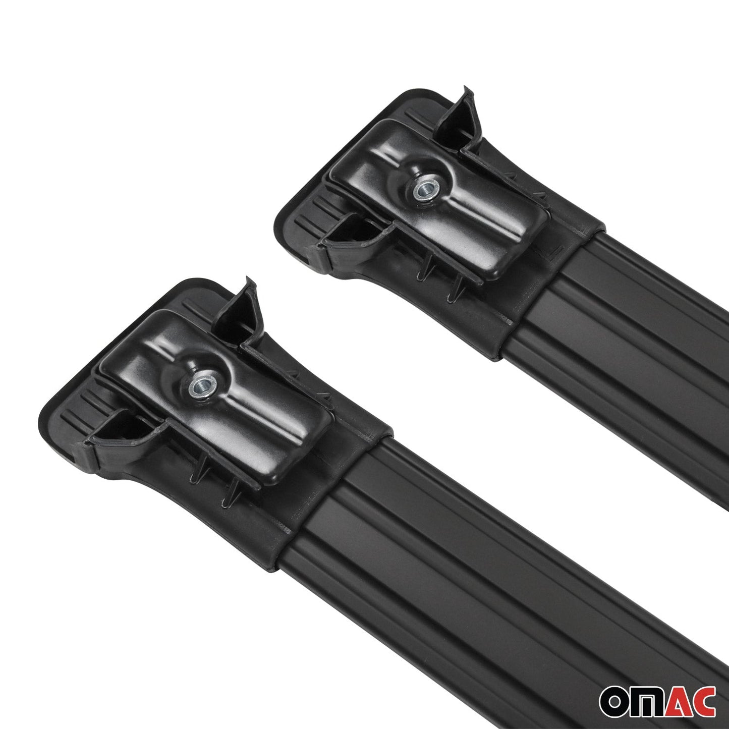 OMAC USA Roof Rack Cross Bars for SUV – Fits 2011-2024 Mitsubishi Outlander Sport (Raised Rails) – Aluminium Black (2 Pcs)