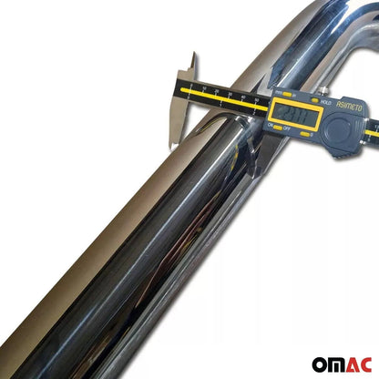 OMAC USA Front Bull Bar for Nissan Pathfinder – Fits 2005–2012 – Push Front Bumper Grille, Silver Steel 1-Pc