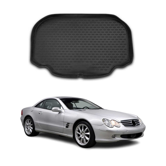 OMAC USA Semi-Custom Fit Cargo Liner Trunk Mat for Cars – Fits 2003–2012 Mercedes-Benz SL-Class R230 (Black, Waterproof)
