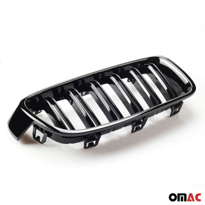 OMAC USA M-Tech Style Front Kidney Grille 2Pcs for Cars – Fits 2013–2017 BMW 4 Series F32/33/36 (Gloss Black, Plastic)