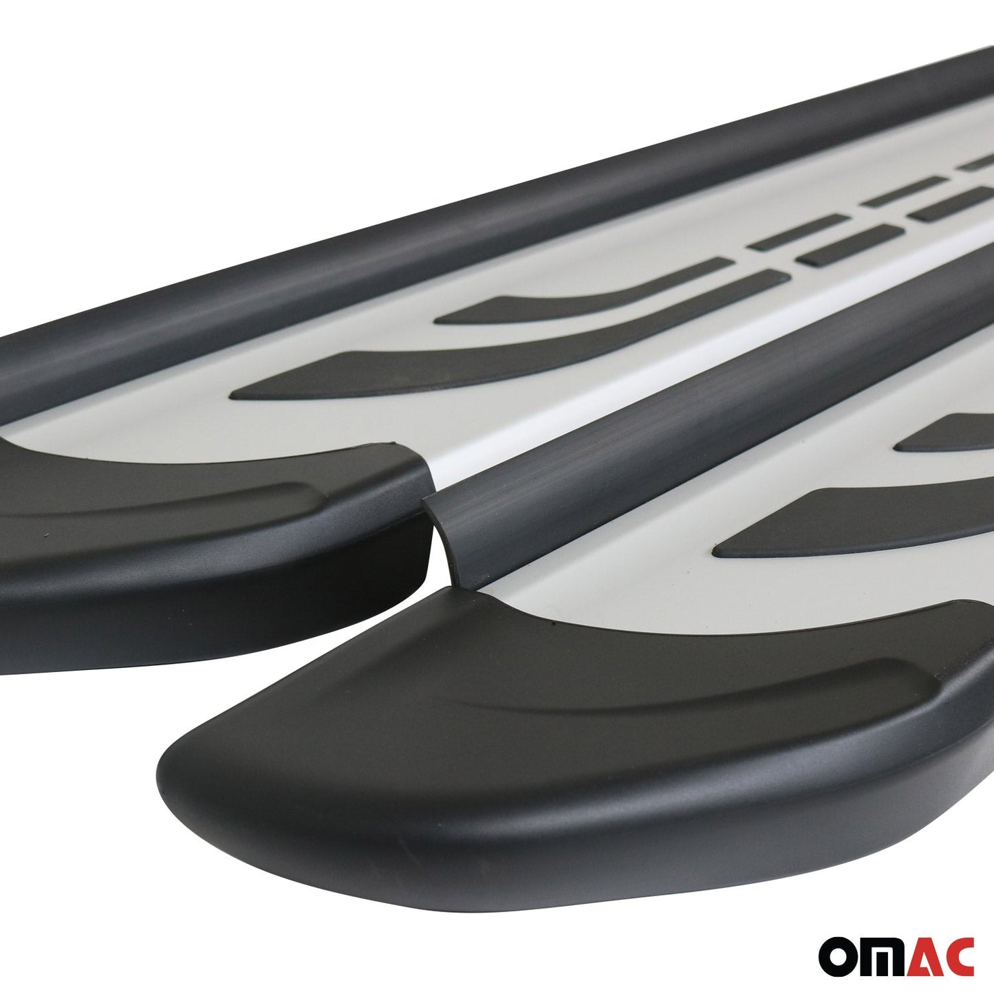 Omac USA Aluminum Running Boards, Side Steps for SUV – Fits with 2007-2015 Mazda CX-9 – Silver (2 Pcs)