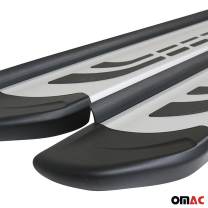 Omac USA Aluminum Running Boards, Side Steps for SUV – Fits with 2007-2015 Mazda CX-9 – Silver (2 Pcs)