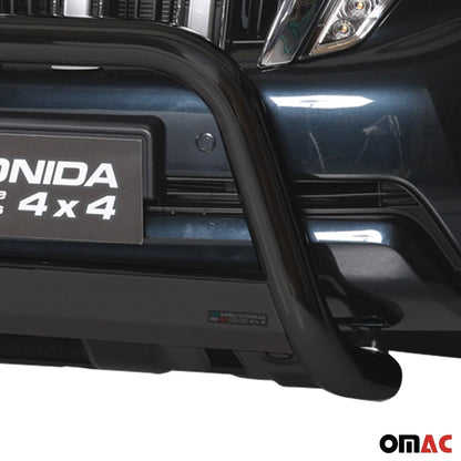 OMAC USA Bull Bar Push Front Bumper Grille for SUV – Fits 2014-2019 Lexus GX 460 – Black Steel, 1 Pc