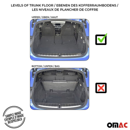 OMAC USA Semi-Custom Fit Cargo Liner Trunk Mat for SUV – Fits 2017–2022 Kia Niro (Black, Waterproof)