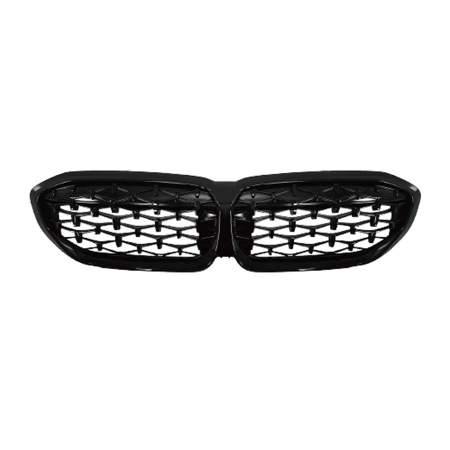 OMAC USA Front Kidney Grille for Cars – Fits 2019–2025 BMW 3 Series G20 Sedan (Glossy Black Meteor Diamond, 1Pc)