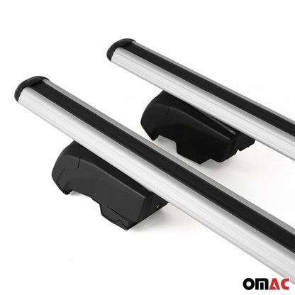 OMAC USA Roof Rack Cross Bars Luggage Carrier for SUV – Fits with 2011-2016 Kia Sportage (2 Pcs, Silver, Aluminum)