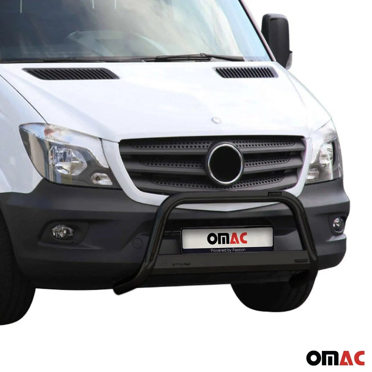OMAC USA Bull Bar Push Front Bumper Grille for Mercedes Sprinter W906 2014-2018 – Black, Steel