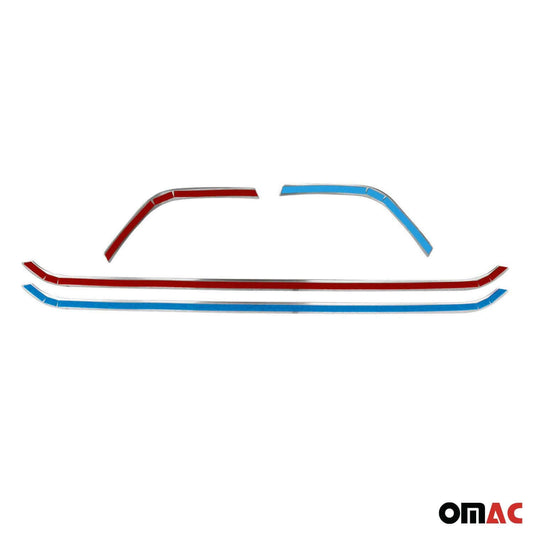 OMAC USA Front Bumper Grille Trim – Fits 2021–2025 Ford Transit 150/250/350 – Stainless Steel Chrome Mirror Finish, 4 Pcs