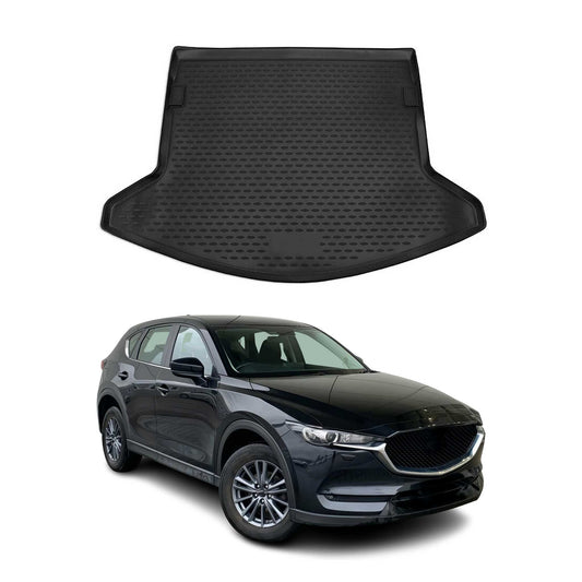 OMAC USA Semi-Custom Fit Cargo Liner Trunk Mat for SUV – Fits 2017–2025 Mazda CX-5 (Black, Waterproof)