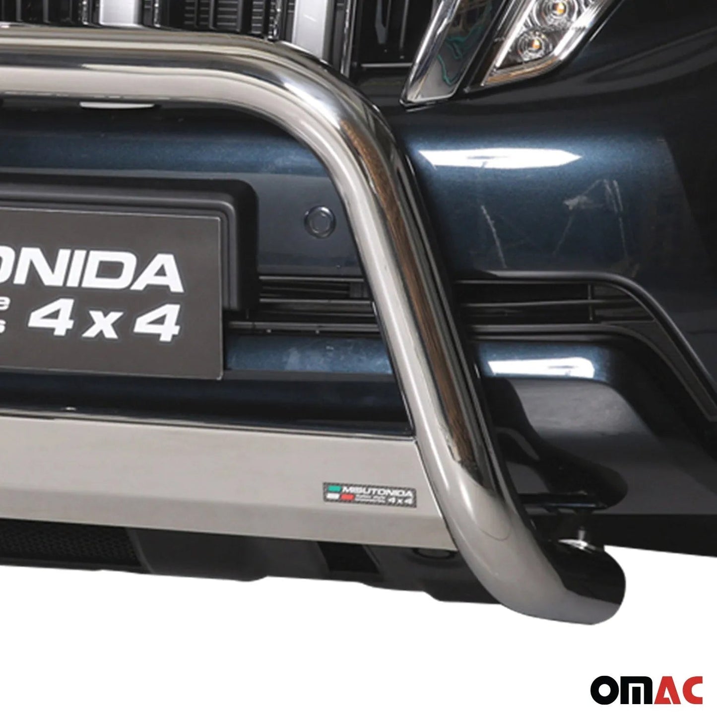 OMAC USA Bull Bar Push Front Bumper Grille for SUV – Fits 2014-2019 Lexus GX460 – Heavy Duty Steel, Silver (1 Pc)