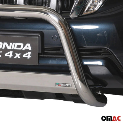 OMAC USA Bull Bar Push Front Bumper Grille for SUV – Fits 2014-2019 Lexus GX460 – Heavy Duty Steel, Silver (1 Pc)