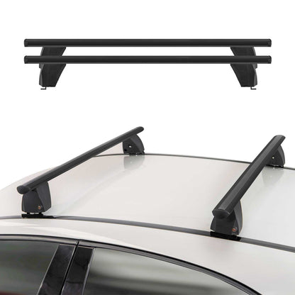OMAC USA Roof Rack Cross Bars for SUV – Fits 2011-2015 Mitsubishi Outlander Sport – Aluminium Black (2 Pcs)